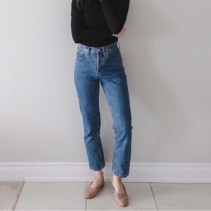 Everlane Medium Wash Straight Leg Jeans